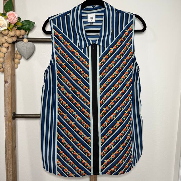 Cabi Style 6318 Chevron Sleeveless Blouse Size X‎ Large - Picture 2 of 10